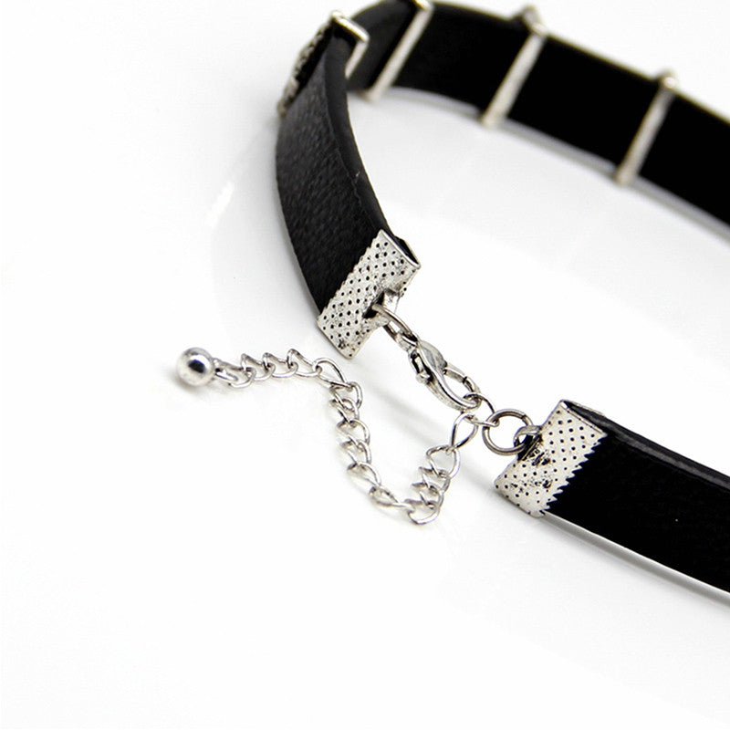 Multi-layer White Black and Brown Faux Suede Collar Chokers
